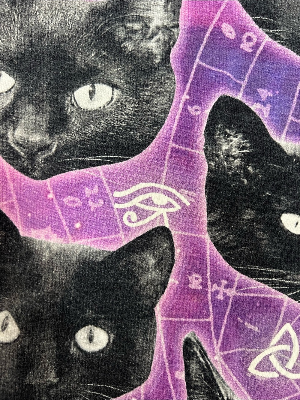 KILLSTAR Cat Lord Occult Cosmic Purple Keiko Cat Crewneck Sweatshirt Unisex - Picture 6 of 13